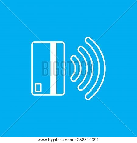Contactless Payment Icon. Near-field Communication Nfc Card Technology Concept Icon. Tap To Pay. Vec