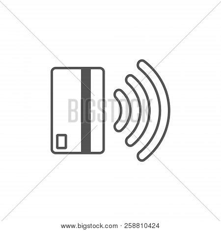 Contactless Payment Icon. Near-field Communication Nfc Card Technology Concept Icon. Tap To Pay. Vec