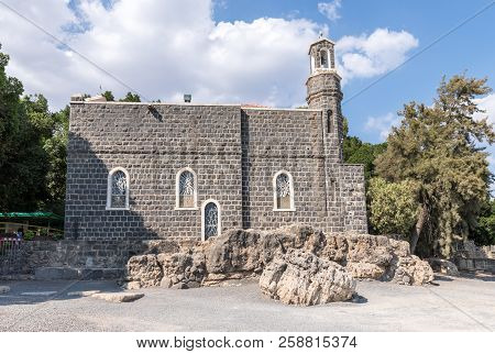 Tiberias, Israel, September 10, 2018 : The Church Of The Primacy Of Saint Peter Located On The Shore