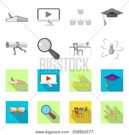 Vector Illustration Of Education And Learning Icon. Collection Of Education And School Stock Vector 