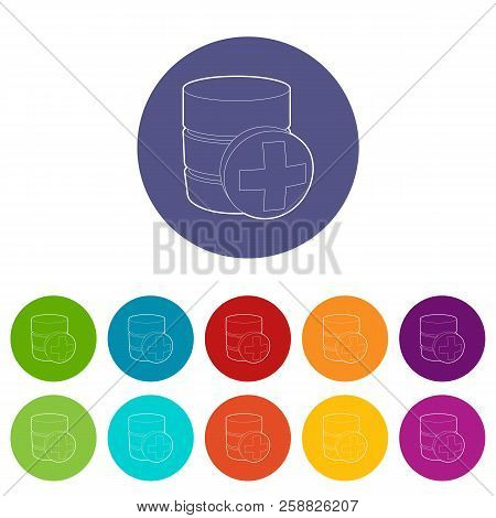 Diagnosis Database Icon. Outline Illustration Of Diagnosis Database Icon For Web