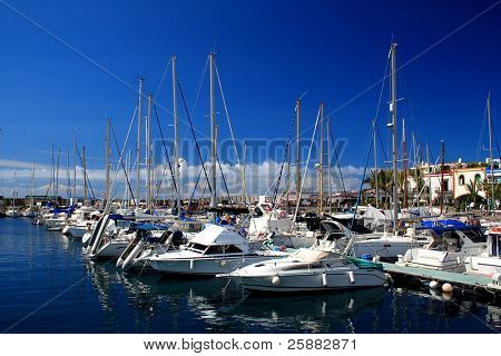 Marina Puerto Mogan, Gran Canaria szigetén.