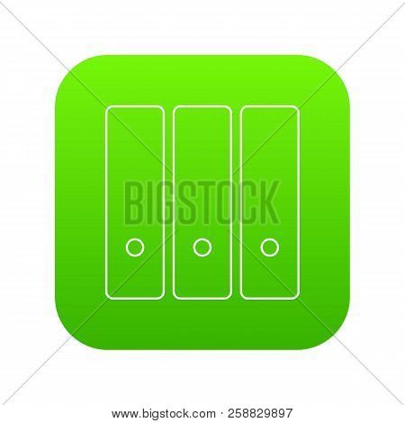 Office Folder Icon Green Isolated On White Background