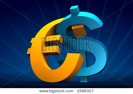 Dollar og Euro omfavnelse