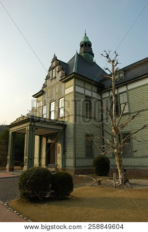 Inuyama, Japan-23 Apr, 2018: An Ancient Building Of The Meiji Museum Dynasty Of Japan About 150 Year