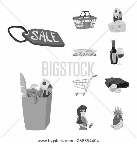 Vector Design Of Food And Drink Symbol. Set Of Food And Store Vector Icon For Stock.