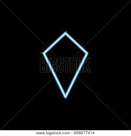 Deltoid Icon In Neon Style. One Of Geometric Figure Collection Icon Can Be Used For Ui, Ux