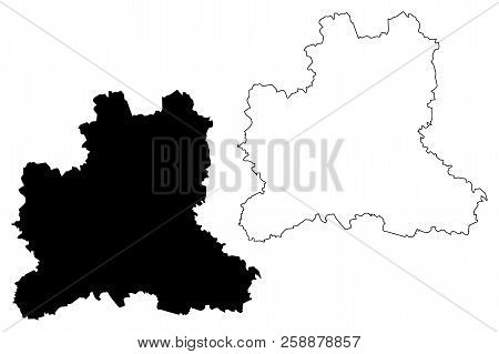 Lipetsk Oblast (russia, Subjects Of The Russian Federation, Oblasts Of Russia) Map Vector Illustrati