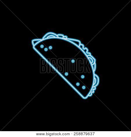 Fachitos Icon In Neon Style. One Of Fast Food Collection Icon Can Be Used For Ui, Ux