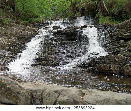 Plodda Falls Is A Waterfall 5 Km Southwest Of The Village Of Tomich, Near Glen Affric, In The Highla