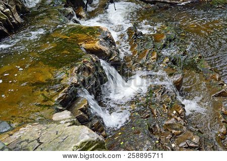 Plodda Falls Is A Waterfall 5 Km Southwest Of The Village Of Tomich, Near Glen Affric, In The Highla