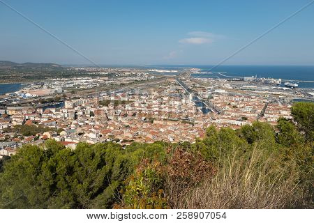 Aerial View Of Séte French City Of The Mediterranean Important Port