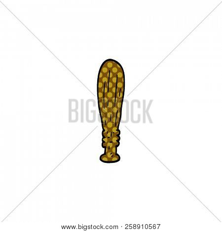 cartoon doodle wooden truncheon