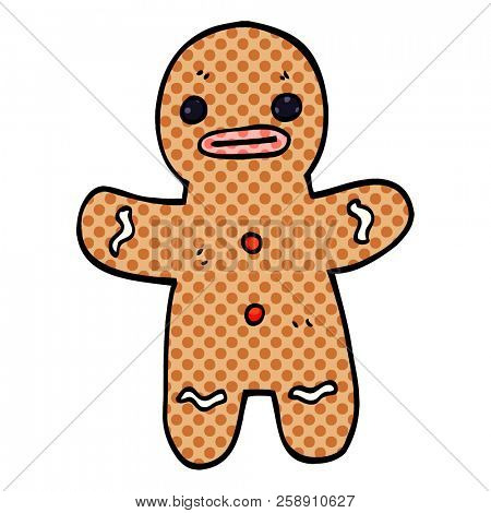 cartoon doodle gingerbread man