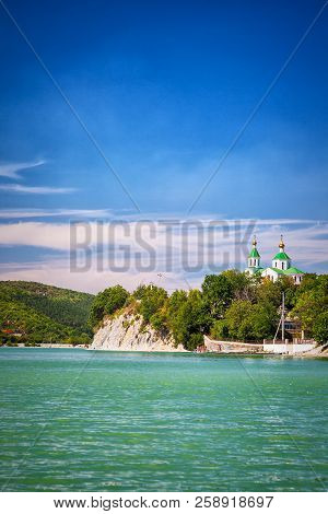Panorama Of Lake Abrau Near Abrau-dyurso Village, Russia