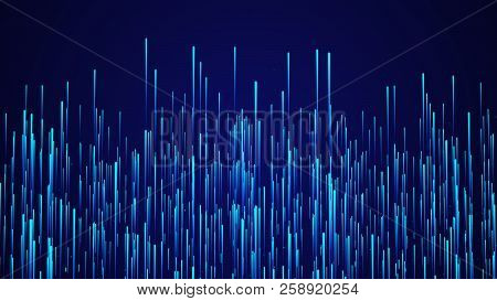 Abstract Speed Background. Starburst Dynamic Lines Pattern. Abstract Data Flow Background. 3D Render