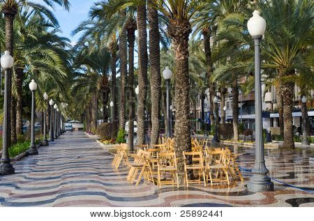 Välimeren Boardwalk, Costa Blanca Alicante Espanja