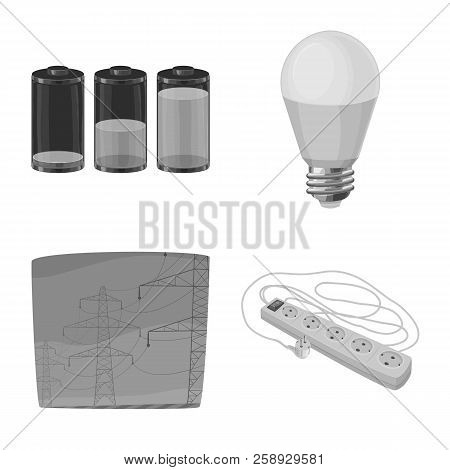 Vector Illustration Of Electricity And Electric Icon. Set Of Electricity And Energy Stock Vector Ill