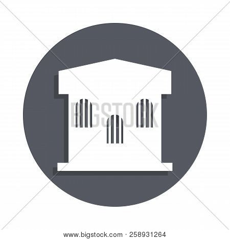 Prison Building Icon In Badge Style. One Of Buildings Collection Icon Can Be Used For Ui, Ux