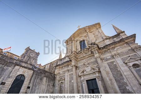 Saint Ignacious Church In The Afternoon In Dubrovnik.