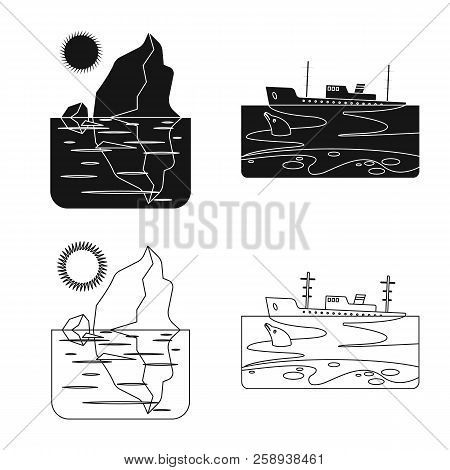 Vector Design Of Natural And Disaster Sign. Set Of Natural And Risk Stock Vector Illustration.