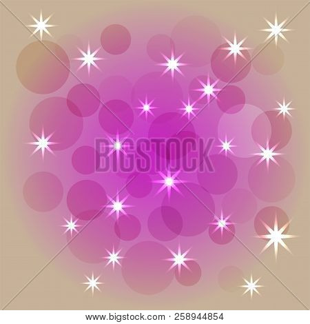 Abstract Colorful Modern Purple And Pastel Bokeh Background.