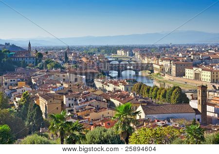 Fiume Arno e Florence Panorama