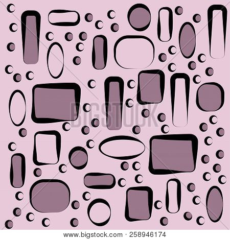 Modern Pastel Geometric Abstract Pattern With Purple Palette .