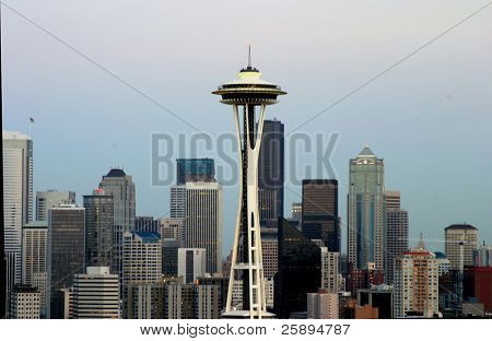 skyline de Seattle avec divers bâtiments