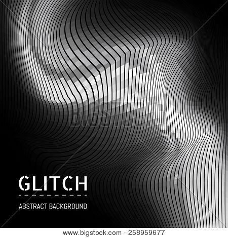Abstract Mochrome Background. Optical Illusion Of The Motion Of Geometric Shapes.