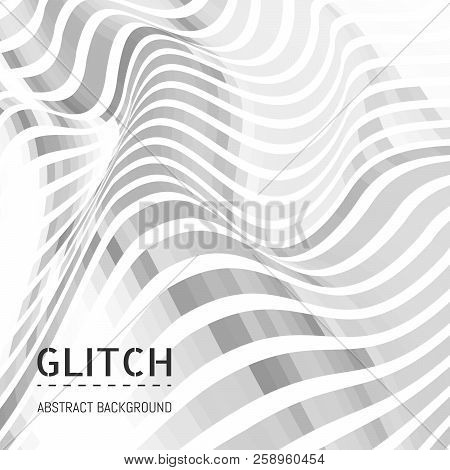 Abstract Mochrome Background. Optical Illusion Of The Motion Of Geometric Shapes.