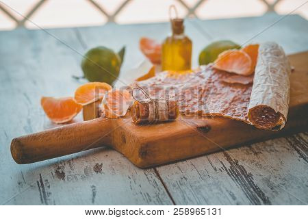 Mandarine Pastila On Wooden Board 1