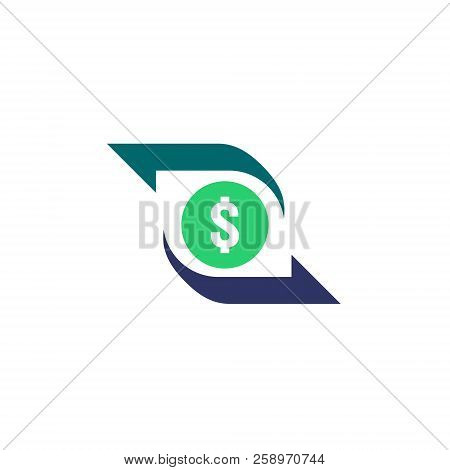 Money Transfer Icon. Chargeback Contour Sign. Quick Fund Cash Back Symbol. Currency Exchange Refinan