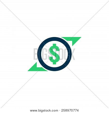 Money Transfer Icon. Chargeback Contour Sign. Quick Fund Cash Back Symbol. Currency Exchange Refinan