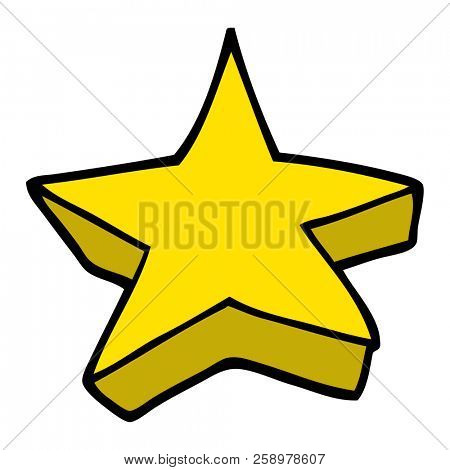 cartoon doodle shooting star