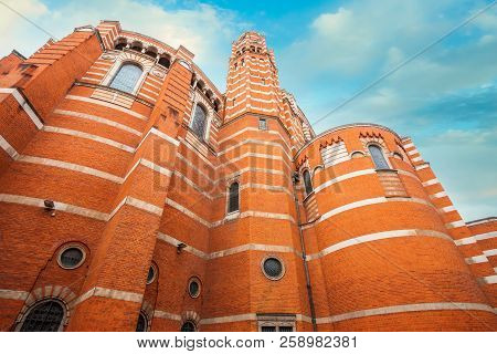 London, Uk - May 13 2018: Westminster Cathedral Or The Metropolitan Cathedral Of The Precious Blood