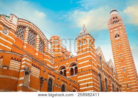 London, Uk - May 13 2018: Westminster Cathedral Or The Metropolitan Cathedral Of The Precious Blood