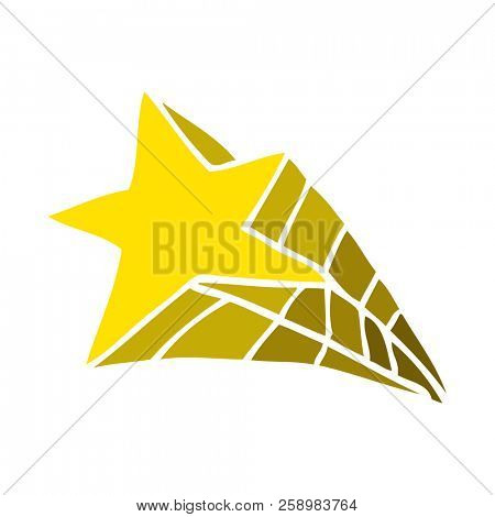 cartoon doodle shooting star
