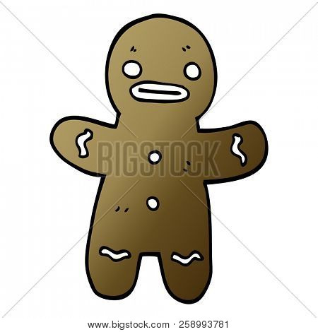 cartoon doodle gingerbread man
