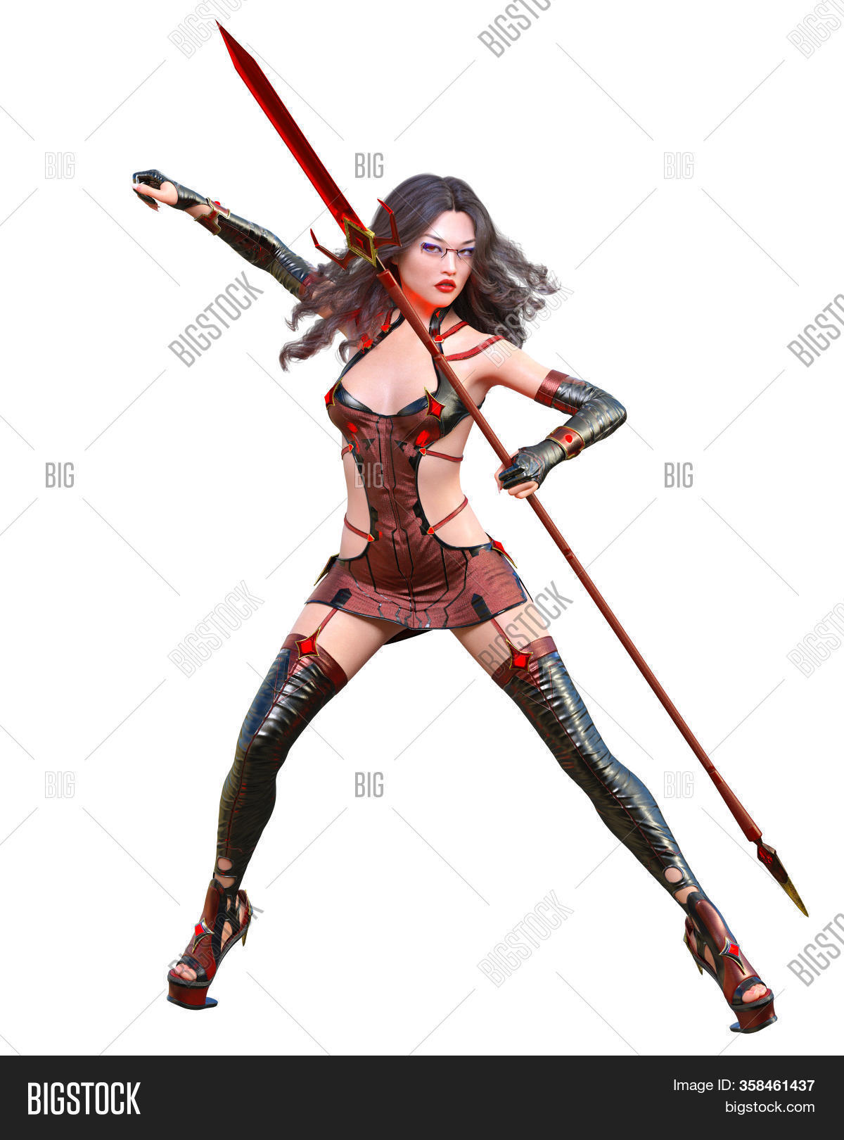 japanese female warriors on 3d Japanese Assassin Image Photo Free Trial Bigstock