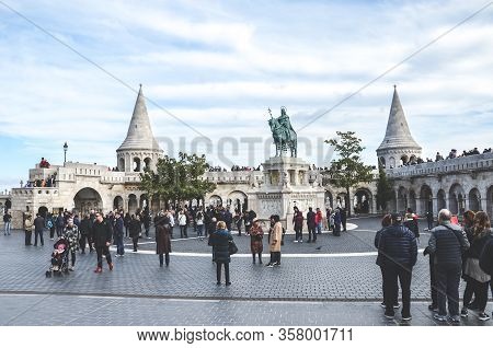 Budapest, Hungary - Nov 6, 2019: Fishermans Bastion In The Hungarian City. One Of The Best-known Mon