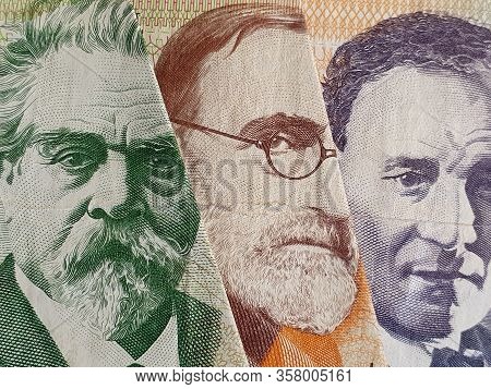 Approach To Uruguayan Banknotes, Background And Texture