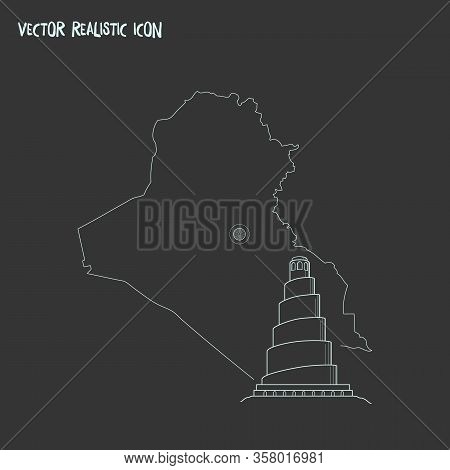Iraq Icon Line Element. Vector Illustration Of Iraq Icon Line Isolated On Clean Background For Your 