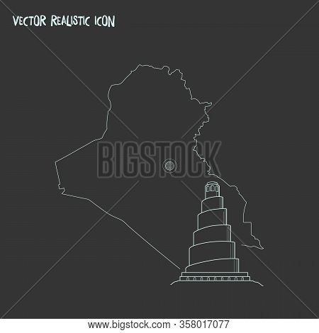 Iraq Icon Line Element. Illustration Of Iraq Icon Line Isolated On Clean Background For Your Web Mob