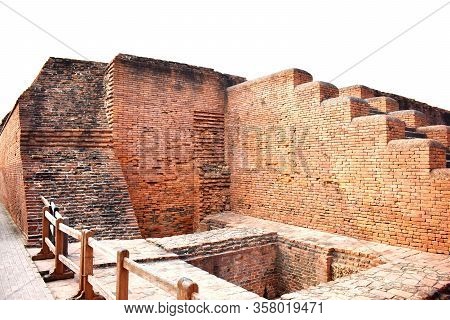 Ruins Of Nalanda University At Nalanda, Bihar In India