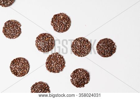 keto flax crackers, top view