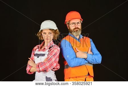 Home Renovation. Couple Renovating House. Gender Equality. Construction Site. Quality Inspector. Con