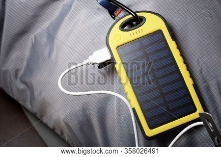 Portable solar cell for nature excursions.