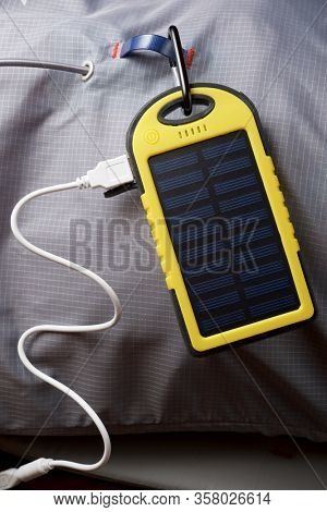 Portable solar cell for nature excursions.