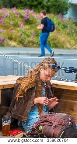 Bellingham, Washington - July 8, 2019: Located On Bellingham Bay With Mount Baker As Its Backdrop, B